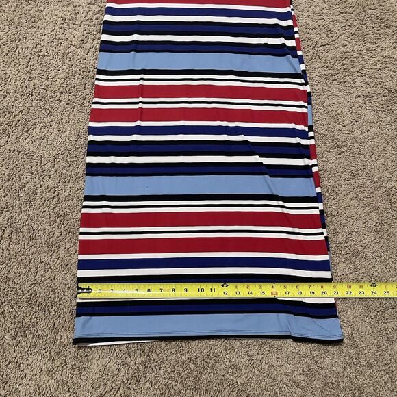 Derek Heart Dress Womens Medium Multicolor Striped Maxi Boho Summer Casual - Picture 7 of 7